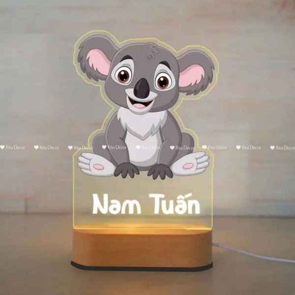 Đèn ngủ Con vật cho bé, Decor in UV sắc nét, quà sinh nhật, quà lưu niệm ý nghĩa - Hình ảnh 5