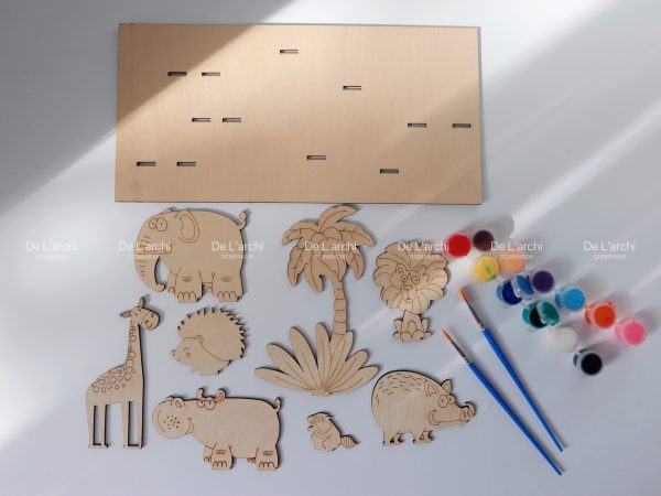 Bé kể Mẹ nghe - bộ đồ chơi gỗ tô màu sáng tạo chủ đề động vật, vừa học vừa trang trí siêu dễ thương - Hình ảnh 3