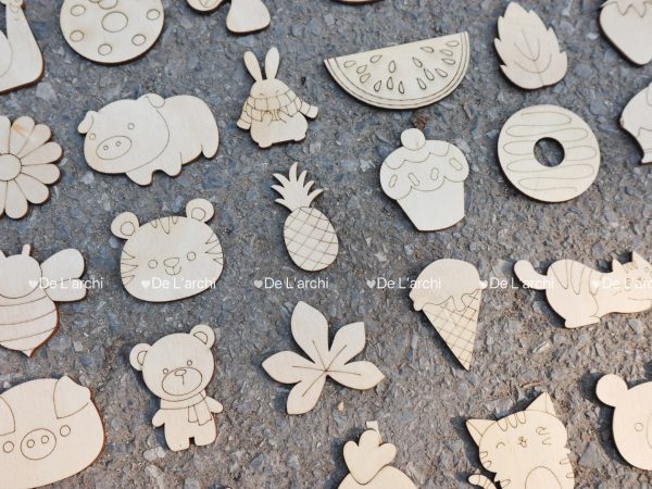 Bộ gỗ 30 hình thú cute, giúp bé thỏa sức tô vẽ sáng tạo, làm móc treo khóa, trang trí góc học tập siêu xinh - Hình ảnh 4