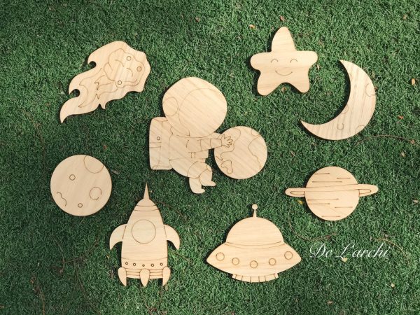 Set gỗ tô màu đa dạng chủ đề, giúp bé vừa học vừa chơi, đồ trang trí, quà tặng handmade dễ thương - Hình ảnh 11