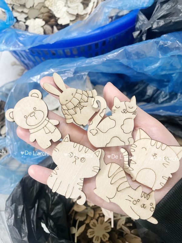 Bộ gỗ 30 hình thú cute, giúp bé thỏa sức tô vẽ sáng tạo, làm móc treo khóa, trang trí góc học tập siêu xinh - Hình ảnh 7