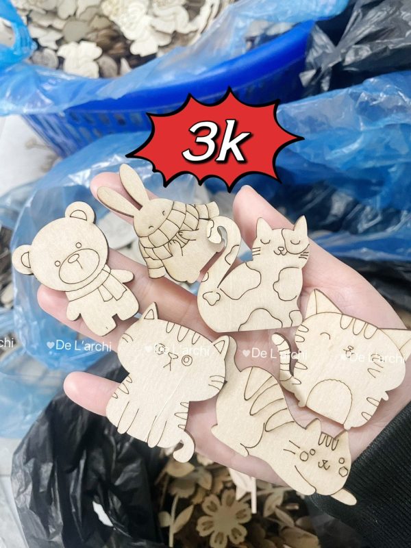 Bộ gỗ 30 hình thú cute, giúp bé thỏa sức tô vẽ sáng tạo, làm móc treo khóa, trang trí góc học tập siêu xinh - Hình ảnh 13