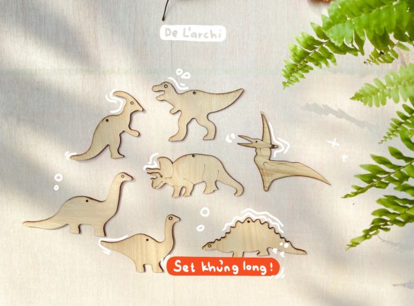 Set gỗ tô màu đa dạng chủ đề, giúp bé vừa học vừa chơi, đồ trang trí, quà tặng handmade dễ thương - Hình ảnh 20