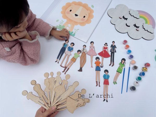 Bộ búp bê gỗ thủ công siêu xinh, cùng bé tạo nên những câu chuyện đáng yêu, làm móc treo khóa và trang trí góc học tập cực dễ thương - Hình ảnh 13