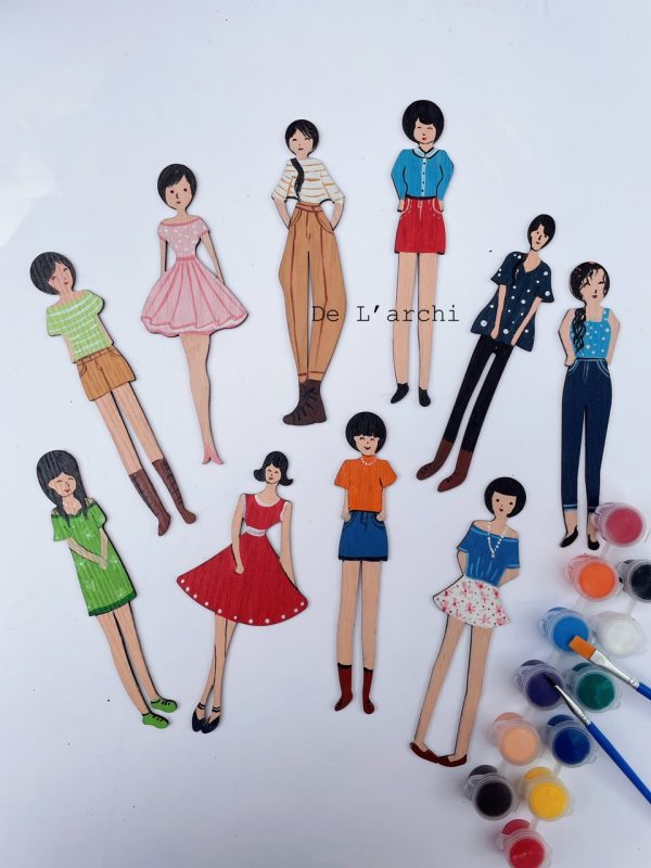 Bộ búp bê gỗ thủ công siêu xinh, cùng bé tạo nên những câu chuyện đáng yêu, làm móc treo khóa và trang trí góc học tập cực dễ thương - Hình ảnh 16