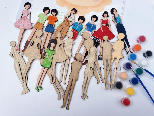 Bộ búp bê gỗ thủ công siêu xinh, cùng bé tạo nên những câu chuyện đáng yêu, làm móc treo khóa và trang trí góc học tập cực dễ thương - Hình ảnh 22
