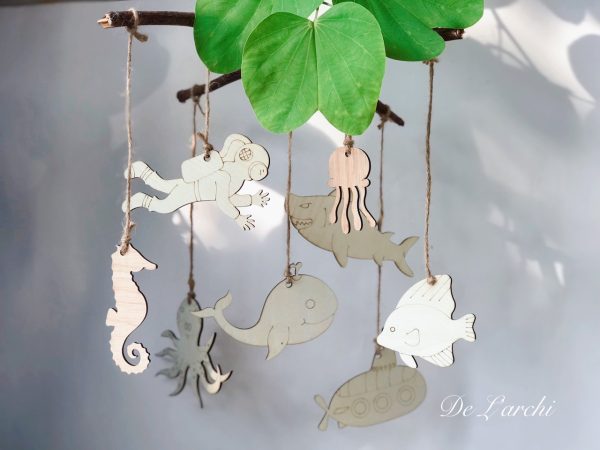 Set gỗ tô màu đa dạng chủ đề, giúp bé vừa học vừa chơi, đồ trang trí, quà tặng handmade dễ thương - Hình ảnh 52