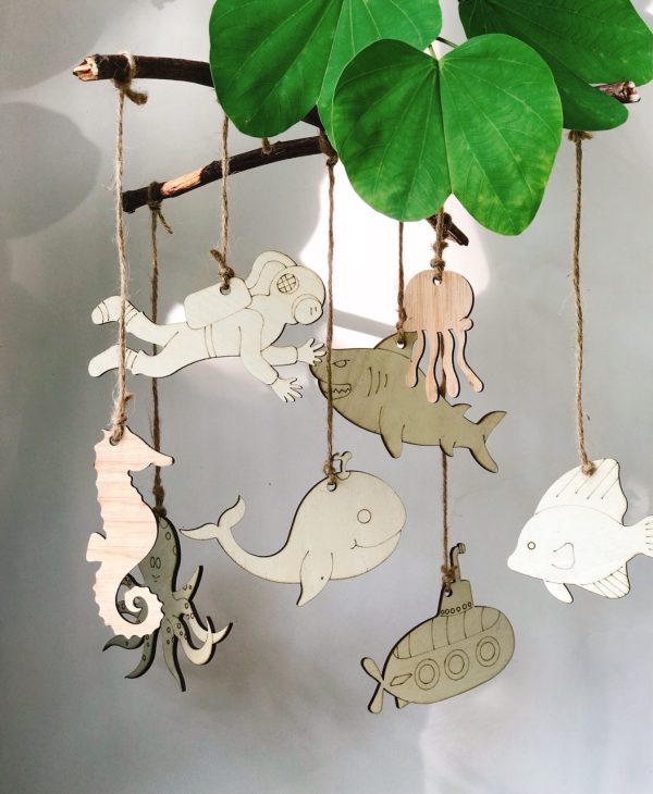 Set gỗ tô màu đa dạng chủ đề, giúp bé vừa học vừa chơi, đồ trang trí, quà tặng handmade dễ thương - Hình ảnh 53