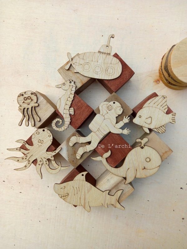 Set gỗ tô màu đa dạng chủ đề, giúp bé vừa học vừa chơi, đồ trang trí, quà tặng handmade dễ thương - Hình ảnh 64
