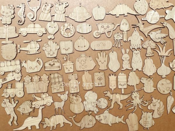 Set gỗ tô màu đa dạng chủ đề, giúp bé vừa học vừa chơi, đồ trang trí, quà tặng handmade dễ thương - Hình ảnh 66