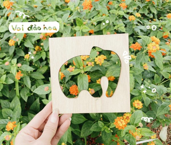Bộ thú biến hình gỗ tô màu, giúp bé vui học mỗi ngày, thỏa sức sáng tạo, làm đồ trang trí siêu xinh - Hình ảnh 6
