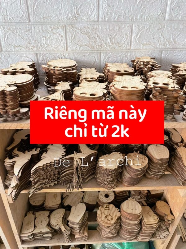 Set gỗ tô màu đa dạng chủ đề, giúp bé vừa học vừa chơi, đồ trang trí, quà tặng handmade dễ thương - Hình ảnh 125