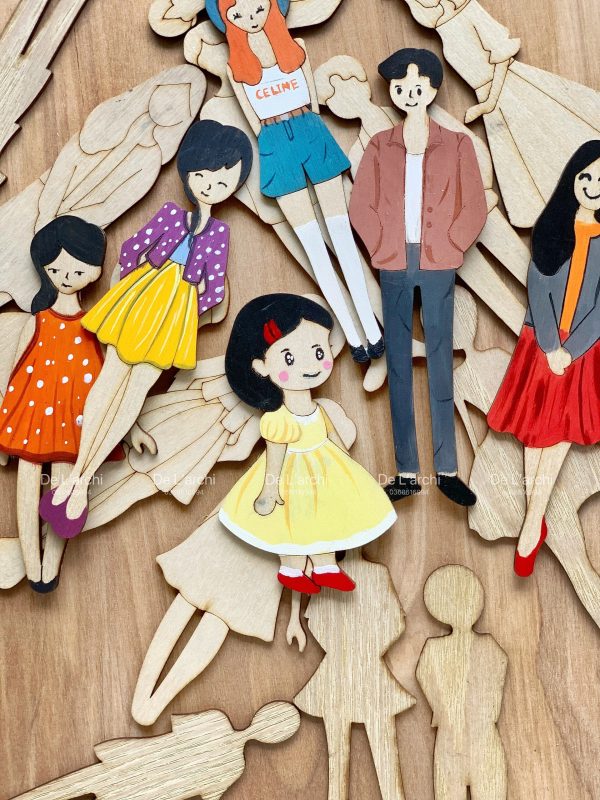 Bộ búp bê gỗ thủ công siêu xinh, cùng bé tạo nên những câu chuyện đáng yêu, làm móc treo khóa và trang trí góc học tập cực dễ thương - Hình ảnh 53