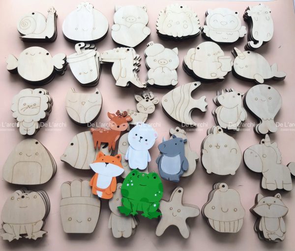 Bộ gỗ 30 hình thú cute, giúp bé thỏa sức tô vẽ sáng tạo, làm móc treo khóa, trang trí góc học tập siêu xinh - Hình ảnh 19
