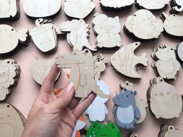 Bộ gỗ 30 hình thú cute, giúp bé thỏa sức tô vẽ sáng tạo, làm móc treo khóa, trang trí góc học tập siêu xinh - Hình ảnh 21