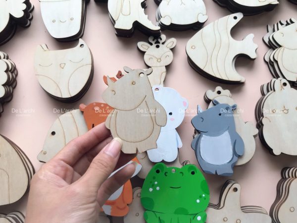 Bộ gỗ 30 hình thú cute, giúp bé thỏa sức tô vẽ sáng tạo, làm móc treo khóa, trang trí góc học tập siêu xinh - Hình ảnh 22