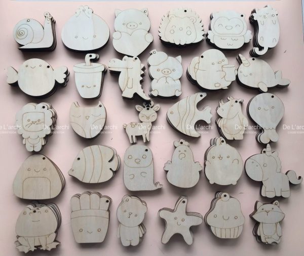 Bộ gỗ 30 hình thú cute, giúp bé thỏa sức tô vẽ sáng tạo, làm móc treo khóa, trang trí góc học tập siêu xinh - Hình ảnh 23