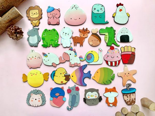 Bộ gỗ 30 hình thú cute, giúp bé thỏa sức tô vẽ sáng tạo, làm móc treo khóa, trang trí góc học tập siêu xinh - Hình ảnh 64