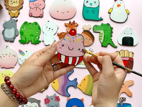 Bộ gỗ 30 hình thú cute, giúp bé thỏa sức tô vẽ sáng tạo, làm móc treo khóa, trang trí góc học tập siêu xinh - Hình ảnh 73