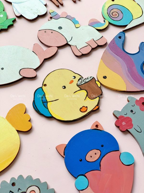 Bộ gỗ 30 hình thú cute, giúp bé thỏa sức tô vẽ sáng tạo, làm móc treo khóa, trang trí góc học tập siêu xinh - Hình ảnh 29