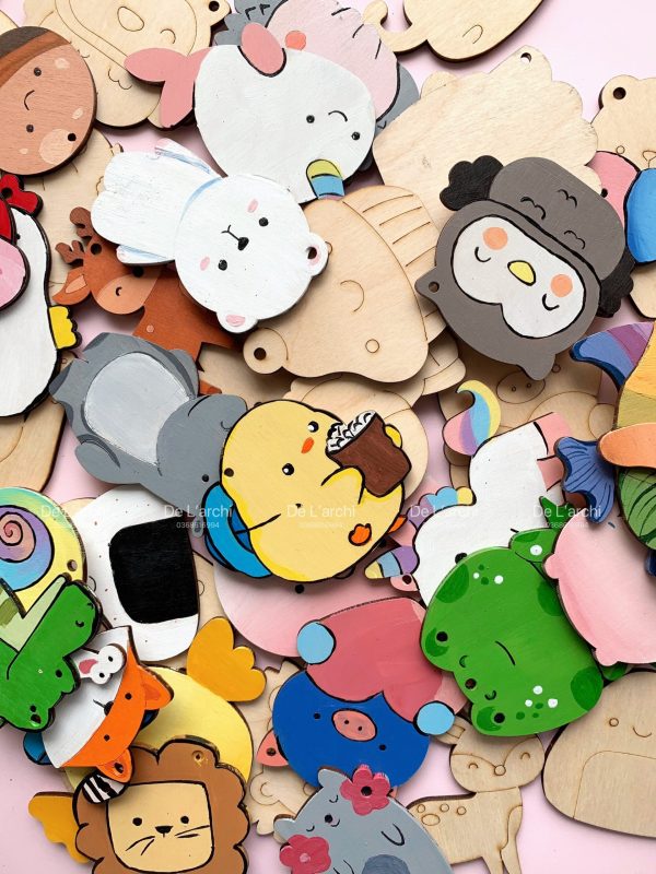 Bộ gỗ 30 hình thú cute, giúp bé thỏa sức tô vẽ sáng tạo, làm móc treo khóa, trang trí góc học tập siêu xinh - Hình ảnh 32