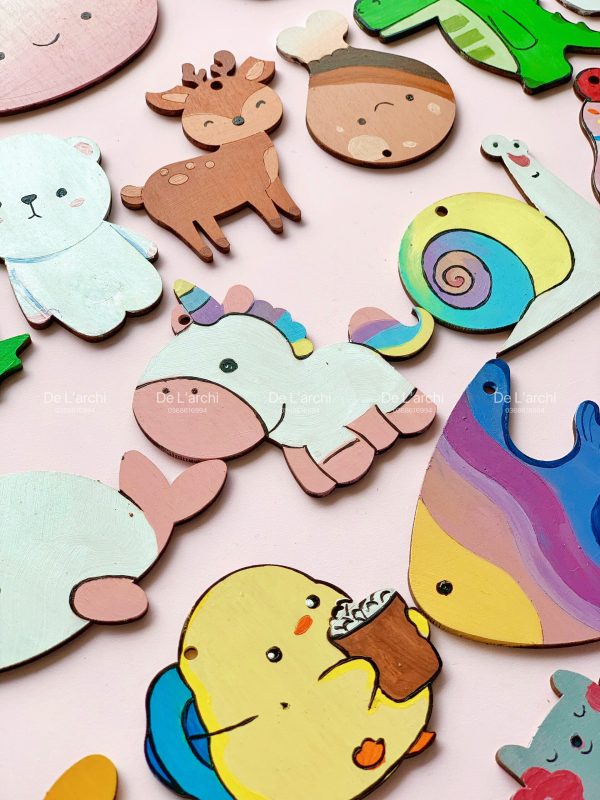 Bộ gỗ 30 hình thú cute, giúp bé thỏa sức tô vẽ sáng tạo, làm móc treo khóa, trang trí góc học tập siêu xinh - Hình ảnh 35