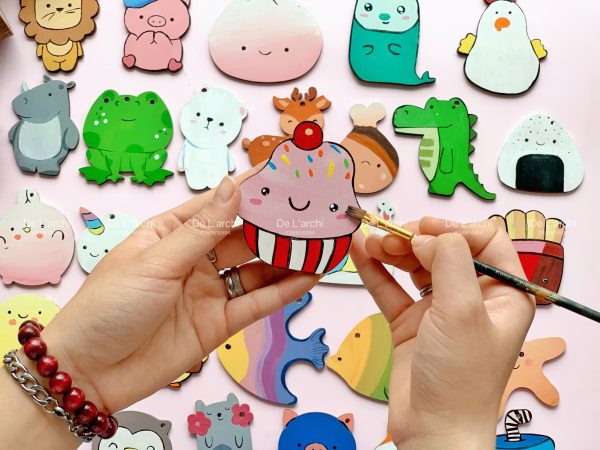 Bộ gỗ 30 hình thú cute, giúp bé thỏa sức tô vẽ sáng tạo, làm móc treo khóa, trang trí góc học tập siêu xinh - Hình ảnh 40
