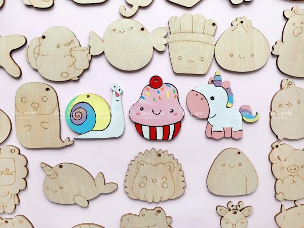 Bộ gỗ 30 hình thú cute, giúp bé thỏa sức tô vẽ sáng tạo, làm móc treo khóa, trang trí góc học tập siêu xinh - Hình ảnh 41