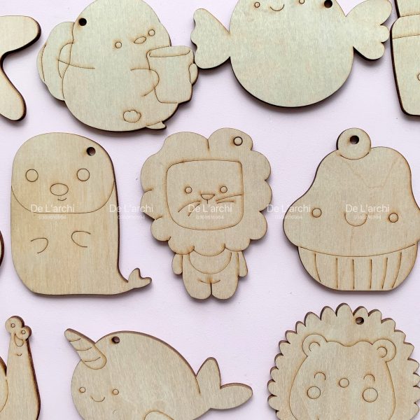 Bộ gỗ 30 hình thú cute, giúp bé thỏa sức tô vẽ sáng tạo, làm móc treo khóa, trang trí góc học tập siêu xinh - Hình ảnh 42