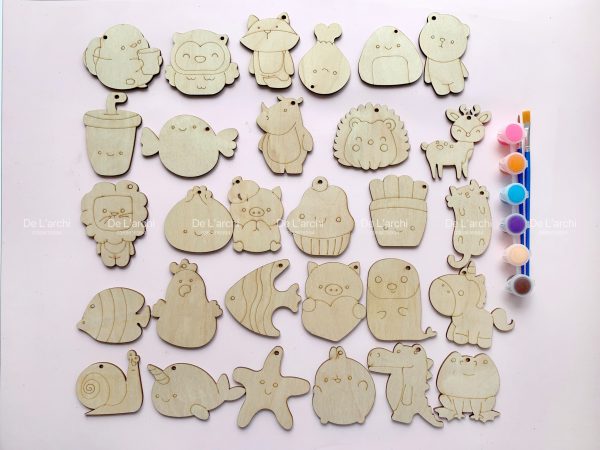 Bộ gỗ 30 hình thú cute, giúp bé thỏa sức tô vẽ sáng tạo, làm móc treo khóa, trang trí góc học tập siêu xinh - Hình ảnh 45