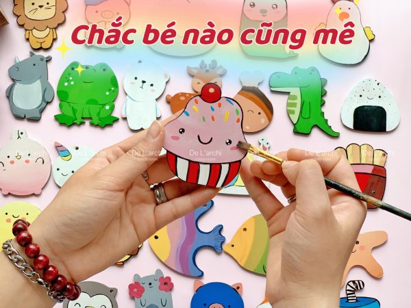 Bộ gỗ 30 hình thú cute, giúp bé thỏa sức tô vẽ sáng tạo, làm móc treo khóa, trang trí góc học tập siêu xinh - Hình ảnh 46