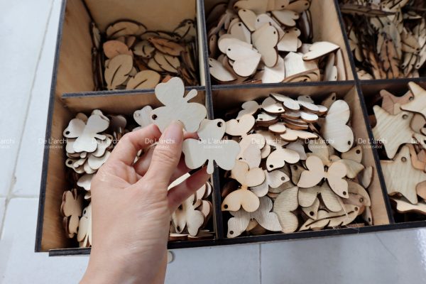 Set gỗ tô màu đa dạng chủ đề, giúp bé vừa học vừa chơi, đồ trang trí, quà tặng handmade dễ thương - Hình ảnh 2
