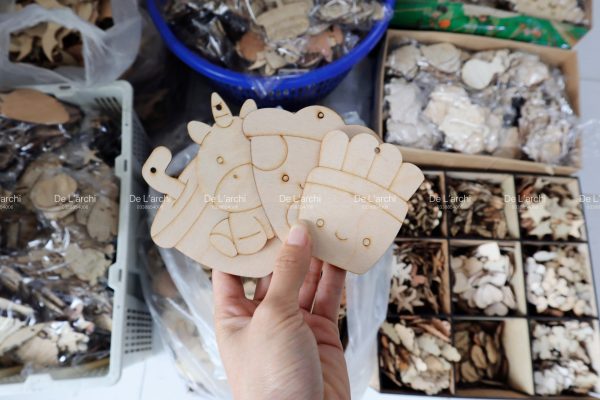 Set gỗ tô màu đa dạng chủ đề, giúp bé vừa học vừa chơi, đồ trang trí, quà tặng handmade dễ thương - Hình ảnh 132