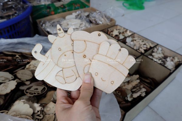 Set gỗ tô màu đa dạng chủ đề, giúp bé vừa học vừa chơi, đồ trang trí, quà tặng handmade dễ thương - Hình ảnh 133