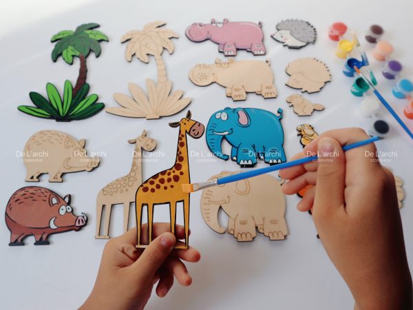 Bé kể Mẹ nghe - bộ đồ chơi gỗ tô màu sáng tạo chủ đề động vật, vừa học vừa trang trí siêu dễ thương - Hình ảnh 7