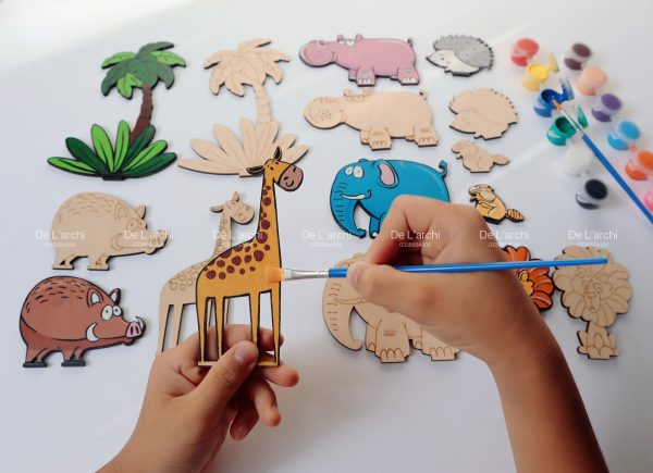 Bé kể Mẹ nghe - bộ đồ chơi gỗ tô màu sáng tạo chủ đề động vật, vừa học vừa trang trí siêu dễ thương - Hình ảnh 8