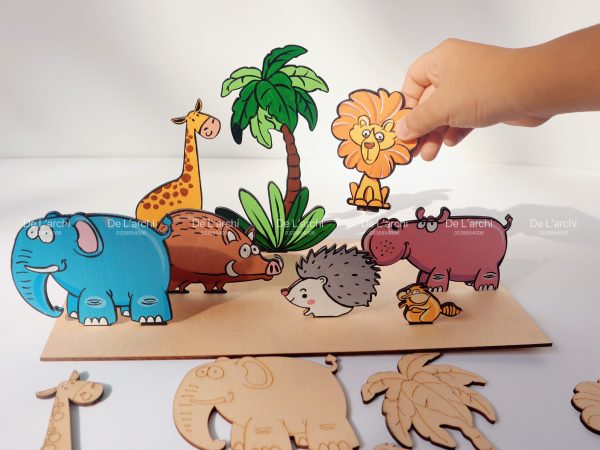 Bé kể Mẹ nghe - bộ đồ chơi gỗ tô màu sáng tạo chủ đề động vật, vừa học vừa trang trí siêu dễ thương - Hình ảnh 25
