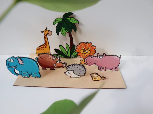 Bé kể Mẹ nghe - bộ đồ chơi gỗ tô màu sáng tạo chủ đề động vật, vừa học vừa trang trí siêu dễ thương - Hình ảnh 27