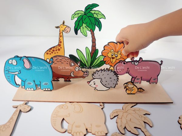 Bé kể Mẹ nghe - bộ đồ chơi gỗ tô màu sáng tạo chủ đề động vật, vừa học vừa trang trí siêu dễ thương - Hình ảnh 32