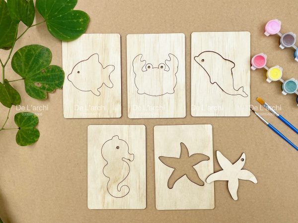 Bộ thú biến hình gỗ tô màu, giúp bé vui học mỗi ngày, thỏa sức sáng tạo, làm đồ trang trí siêu xinh - Hình ảnh 57