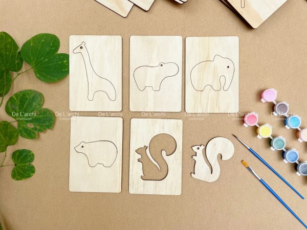 Bộ thú biến hình gỗ tô màu, giúp bé vui học mỗi ngày, thỏa sức sáng tạo, làm đồ trang trí siêu xinh - Hình ảnh 59