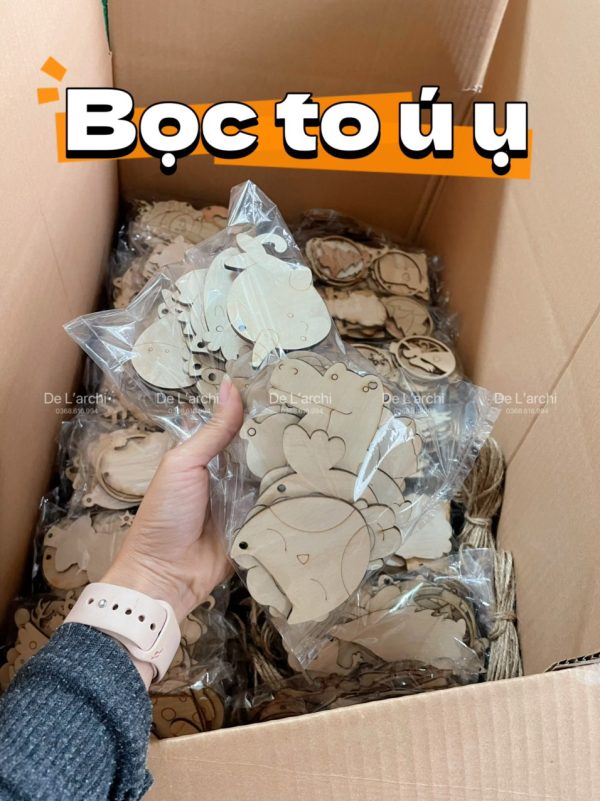 Bộ gỗ 30 hình thú cute, giúp bé thỏa sức tô vẽ sáng tạo, làm móc treo khóa, trang trí góc học tập siêu xinh - Hình ảnh 50