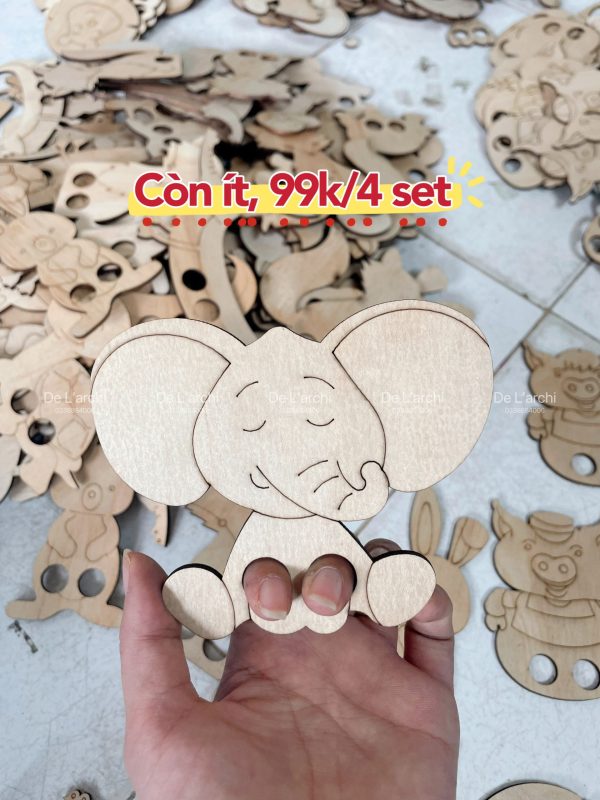 Bộ kể chuyển gỗ hình thú, giúp bé thỏa sức tô màu sáng tạo, làm đồ trang trí dễ thương - Hình ảnh 29