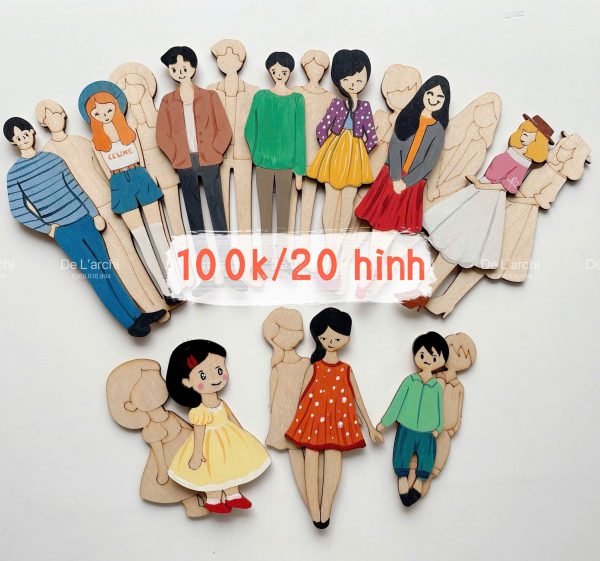 Bộ búp bê gỗ thủ công siêu xinh, cùng bé tạo nên những câu chuyện đáng yêu, làm móc treo khóa và trang trí góc học tập cực dễ thương - Hình ảnh 70